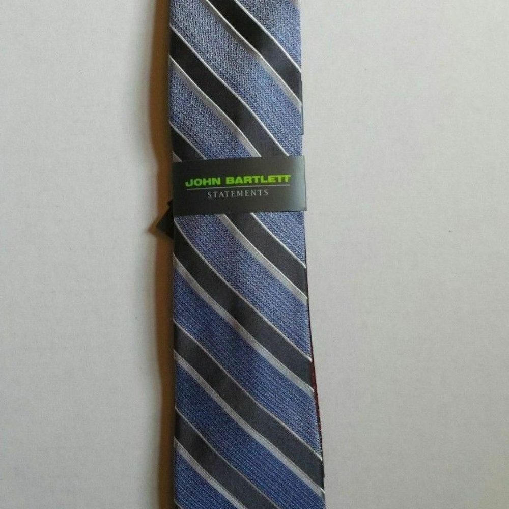 John Bartlett Necktie Statements Strip Satin Tie